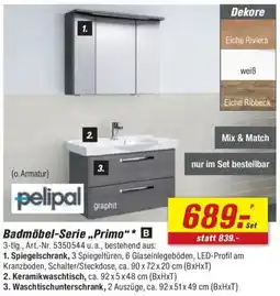 toom Baumarkt Pelipal Badmöbel-Serie „Primo" Angebot