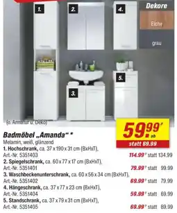 toom Baumarkt Badmöbel ,,Amanda" Angebot