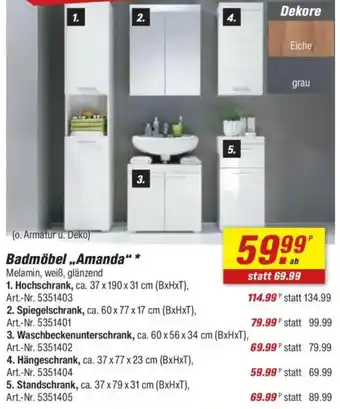 toom Baumarkt Badmöbel ,,Amanda" Angebot