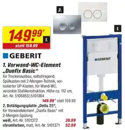 toom Baumarkt GEBERIT Vorwand-WC-Element ,,Duofix Basic" Angebot