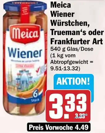 HIT Meica Wiener Würstchen, Trueman's oder Frankfurter Art Angebot