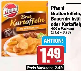 HIT Pfanni Bratkartoffeln, Rösti, Bauernfrühstück oder Kartoffelgratin Angebot