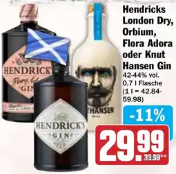 HIT Hendricks London Dry, Orbium, Flora Adora oder Knut Hansen Gin Angebot