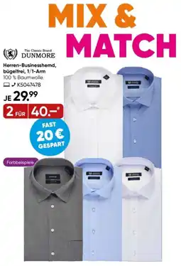 Galeria DUNMORE Herren-Businesshemd, bügelfrei, 1/1-Arm Angebot