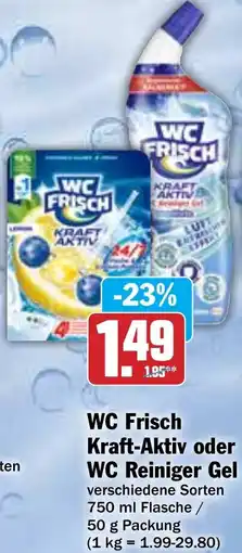 HIT WC Frisch Kraft-Aktiv oder WC Reiniger Gel Angebot