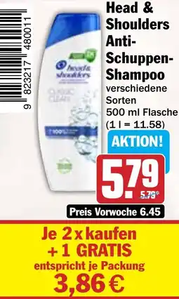 HIT Head & Shoulders Anti Schuppen Shampoo Angebot