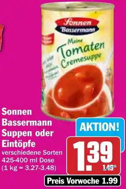 HIT Sonnen Bassermann Suppen oder Eintöpfe Angebot