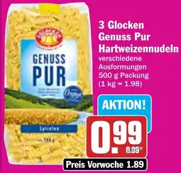 HIT 3 Glocken Genuss Pur Hartweizennudeln Angebot
