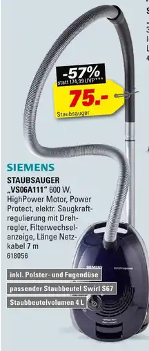 Höffner Siemens staubsauger „vs06a111“ Angebot