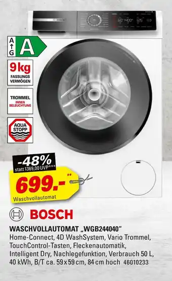 Höffner Bosch waschvollautomat wgb244040 Angebot