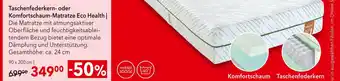 Matratzen Concord Taschenfederkern- oder komfortschaum-matratze eco health Angebot