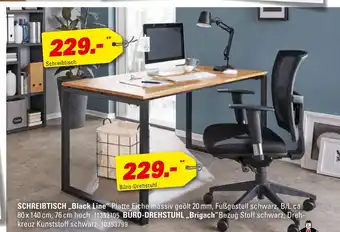 Höffner Schreibtisch black line Angebot
