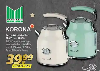 Marktkauf Korona Retro-wasserkocher 20665 Oder 20666 Angebot