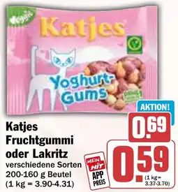 HIT Katjes Fruchtgummi oder Lakritz Angebot