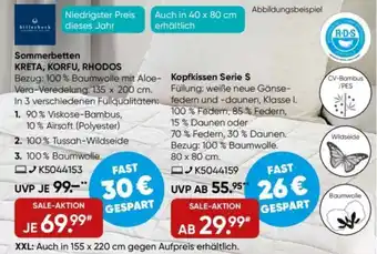 Galeria Billerbeck Sommerbetten KRETA, KORFU,RHODOS Angebot