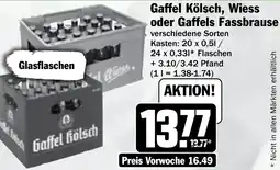 HIT Gaffel Kölsch, Wiess oder Gaffels Fassbrause Angebot