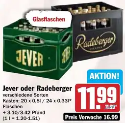 HIT Jever oder Radeberger Angebot