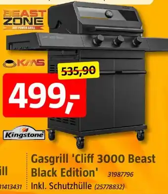 Bauhaus Kingstone Gasgrill 'Cliff 3000 Beast Black Edition' Angebot