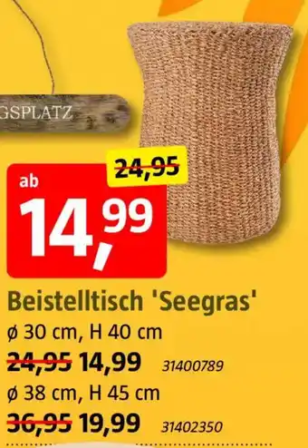 Bauhaus Beistelltisch 'Seegras' Angebot