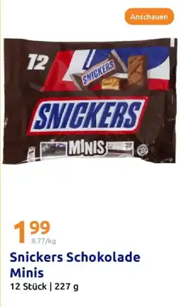 Action Snickers schokolade minis Angebot