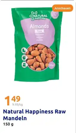 Action Natural happiness raw mandeln Angebot