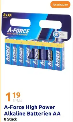 Action A-force high power alkaline batterien aa Angebot