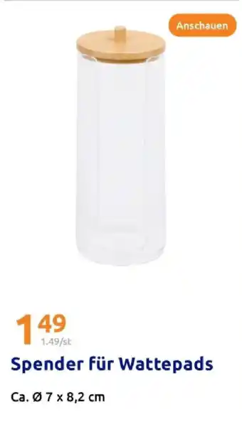 Action Spender für wattepads Angebot