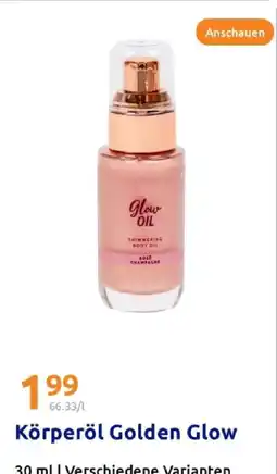 Action Körperöl golden glow Angebot