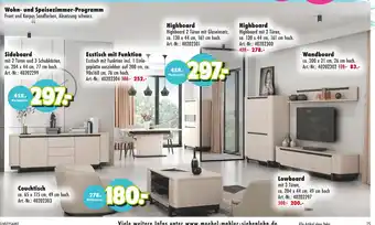 Möbel Mahler Wohn- und speisezimmer-programm Angebot