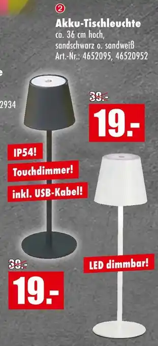Möbel Mahler Akku-tischleuchte sandweiß Angebot