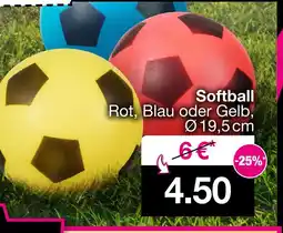 Woolworth Softball rot, blau oder gelb Angebot