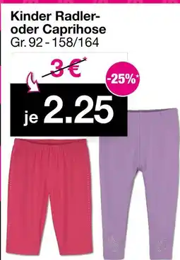 Woolworth Kinder radler- oder caprihose Angebot