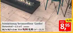 Bauhaus Feinsteinzeug Terrassenfliese 'Garden' Angebot