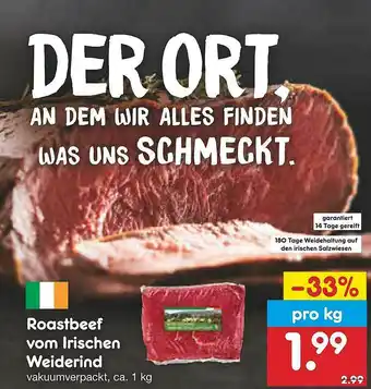 Netto Marken-Discount Roastbeef Vom Irischen Weiderind Angebot