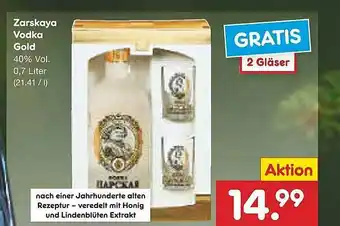 Netto Marken-Discount Zarskaya Vodka Gold Angebot