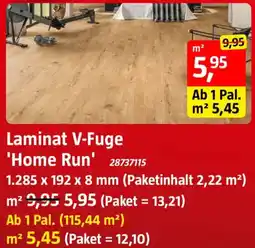 Bauhaus Laminat V-Fuge 'Home Run' Angebot