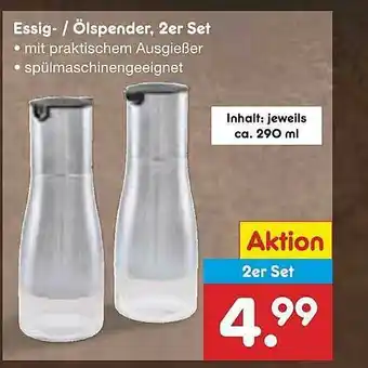 Netto Marken-Discount Essig- ölspender 2er Set Angebot