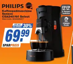 K+B Expert PHILIPS Senseo Kaffeepadmaschine CSA240/60 Select Angebot