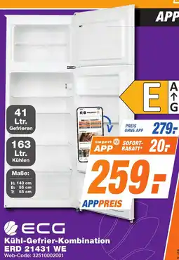K+B Expert ECG Kühl-Gefrier-Kombination ERD 21431 WE Angebot