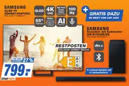 K+B Expert SAMSUNG QLED TV GQ55Q74DATXZG + SAMSUNG Soundbar mit Subwoofer HW-B760GD/ZG Angebot