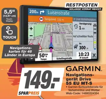 K+B Expert GARMIN Navigationsgerät Drive 55 EU MT-S Angebot