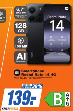K+B Expert Xiaomi Smartphone Redmi Note 14 4G Angebot