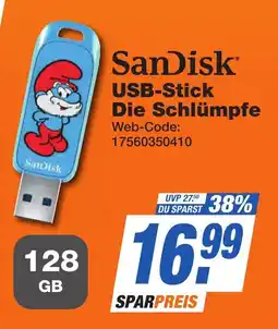 K+B Expert SanDisk USB-Stick Die Schlümpfe 128 Gb Angebot