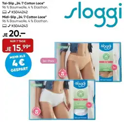 Galeria Sloggi Tai-Slip „24/7 Cotton Lace" Angebot