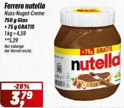 Simmel Ferrero nutella Angebot