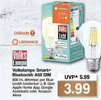 Famila Nord West Volkslampe Smart + Bluetooth A60 Dim Angebot