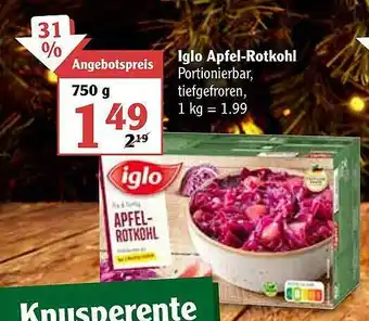 Globus Iglo Apfel-rotkohl Angebot