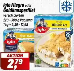 Simmel iglo Filegro oder Goldknusperfilet Angebot