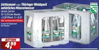 Simmel Lichtenauer oder Thüringer Waldquell natürliches Mineralwasser Angebot