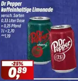 Simmel Dr Pepper koffeinhaltige Limonade Angebot
